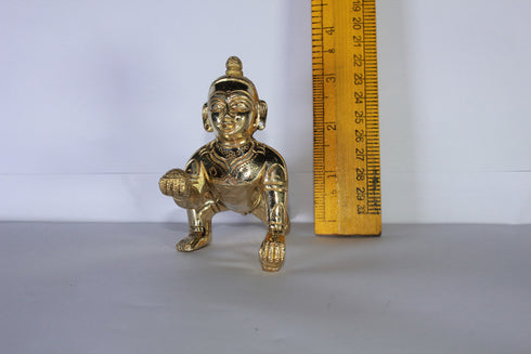 Brass Laddu Gopal Statue Murti Idol 476g