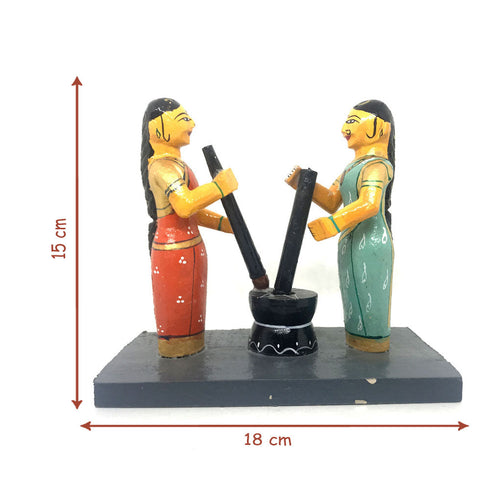 Rokali Rice Pounding Tradition Kondapalli Bommalu