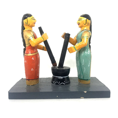 Rokali Rice Pounding Tradition Kondapalli Bommalu