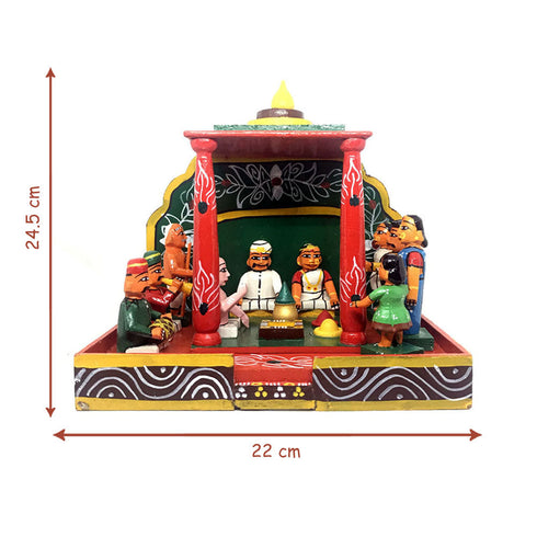 Traditional Marriage Show Piece Kondapalli Bommalu