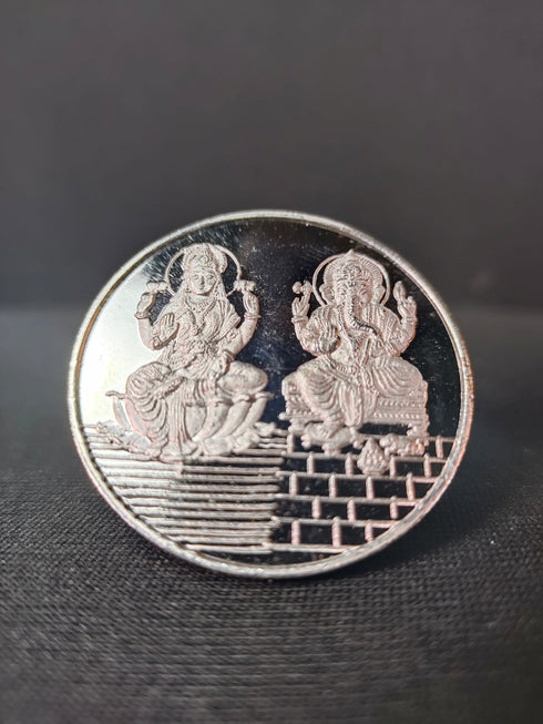 Pure Silver Ganesh Lakshmi coins 20g