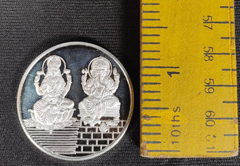 Pure Silver Ganesh Lakshmi coins 20g