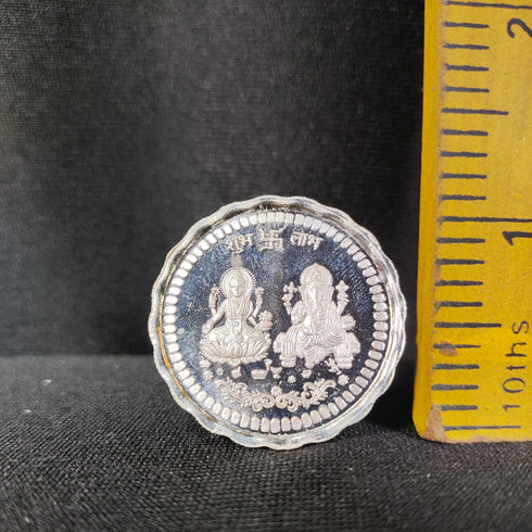 Pure Silver Ganesh Lakshmi Coins 10g