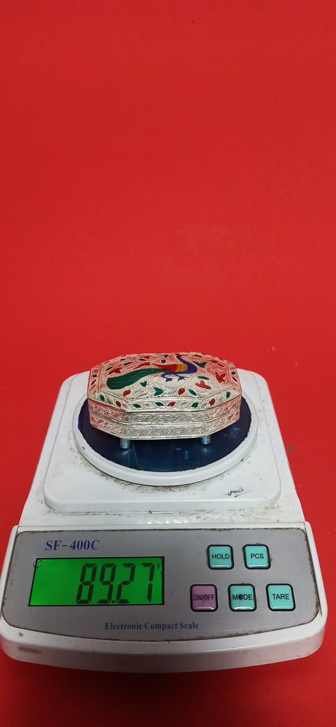 Pure Silver Peacock Soap Box 89.3g