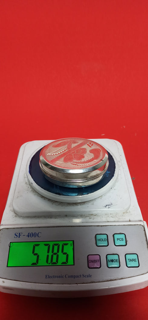 Pure Silver Soap Box Oval Shaped 57.8g