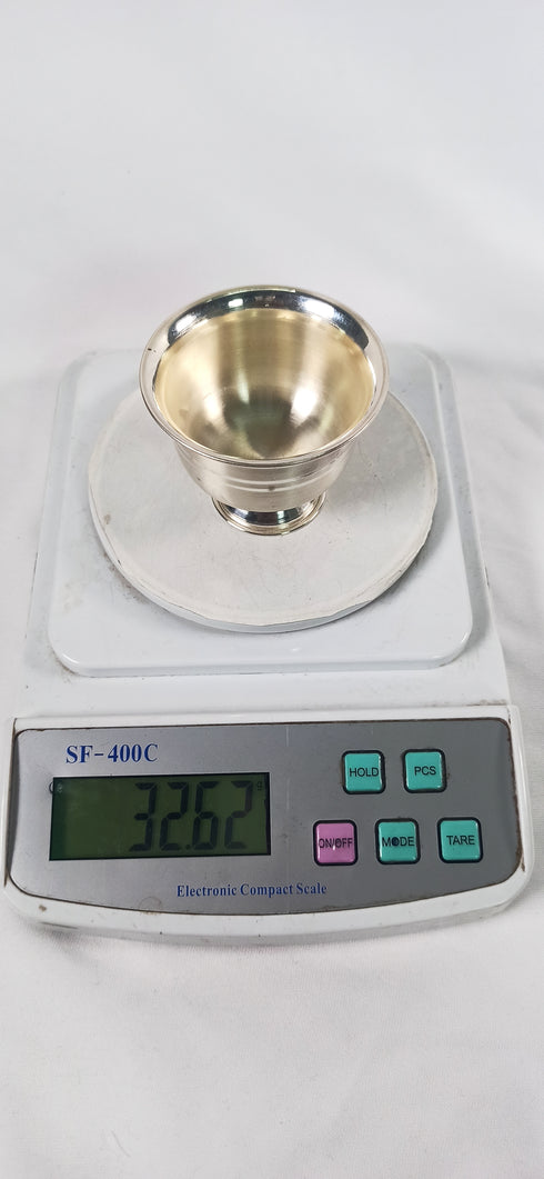 Pure Silver Bowl With Engraved Lines 32.6 Grams