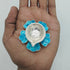 Pure Silver Fancy Diya Flower Pattern Blue 26.83g
