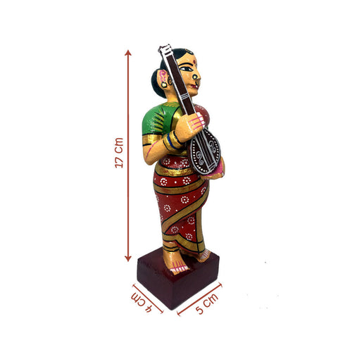 Women with Tambura Musical Instrument Kondapalli Toys