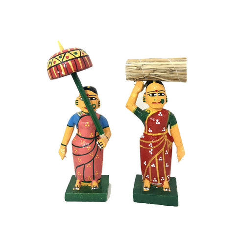 Village Ladies Set of 5 Kondapalli Bommalu