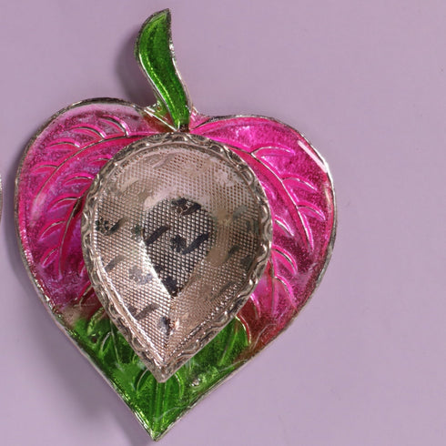 Pure Silver Peepal Leaf Pattern Fancy Diya 11.34 grams