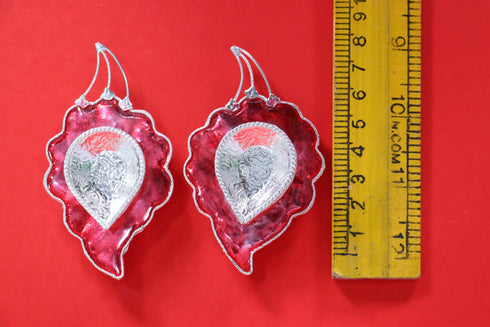 Pure Silver Leaf Pattern Maroon 30g