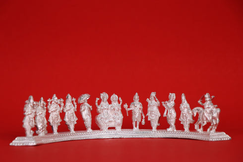 Pure Silver Vishnu Dasavatar 127.63g