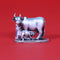 Pure Silver Plain Cow And Calf Oxidized Idol Antique 18.57 g