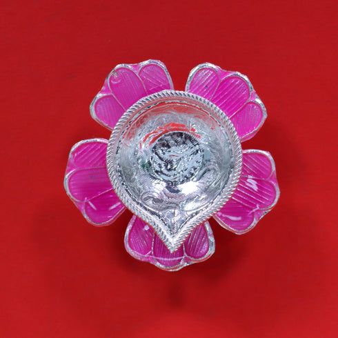 Pure Silver Fancy Diya Flower Pattern 12.29g
