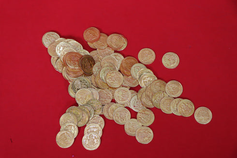 Pure Silver Gold Plated Coins 33.2 g (110 Coins)