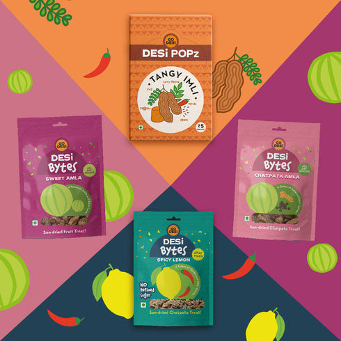 Go Desi Khatta Meetha Combo | Amla Bytes and Lemon Bytes and Imli Popz