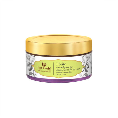 Just Herbs I'Brite Almond-Green Tea Under Eye Cream For Dark Circles 50g