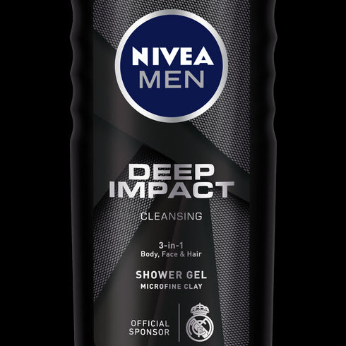 Nivea Men's Shower Gel Deep Impact Cleansing Body Wash