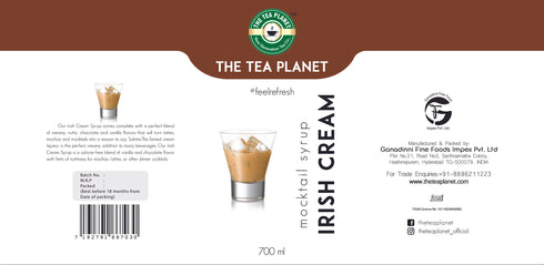 The Tea Planet Irish Cream Syrup 700 ml