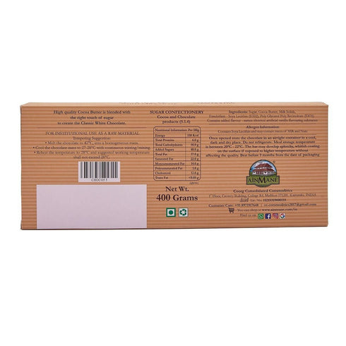 Ainmane White Chocolate Baking Bar