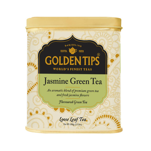Golden Tips Jasmine Green Tea Tin Can