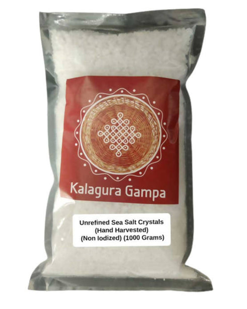 Kalagura Gampa Unrefined Sea Salt Crystals |Hand Harvested  |Non Iodized