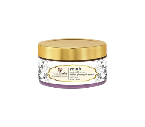 Just Herbs Youth Antiwrinkle Indian Ginseng & Fennel Night Repair Cream