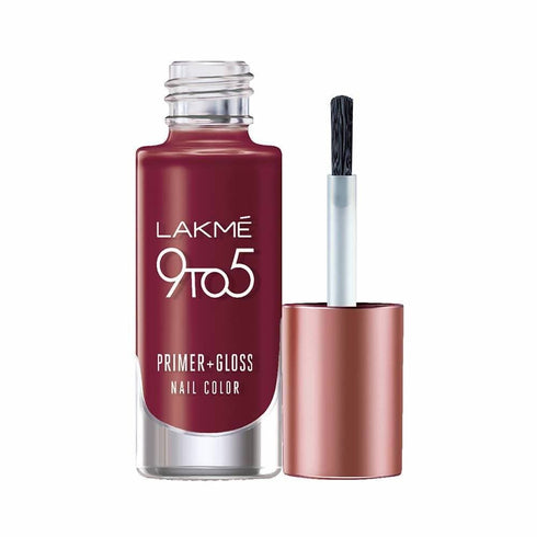 Lakme 9 to 5 Primer + Gloss Nail Colour | Red Alert