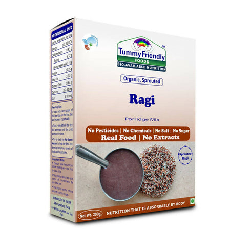 TummyFriendly Foods Certified Organic Sprouted Ragi Porridge Mix