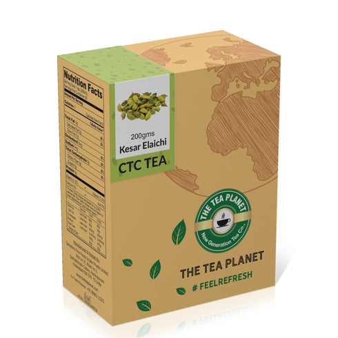 The Tea Planet Kesar Elaichi Flavored CTC Tea