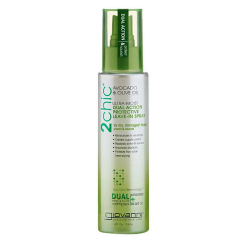 Giovanni Organic 2Chic Olive Oil and Avocado UltraMoist Dual Action Protective LeaveIn Spray 120ml