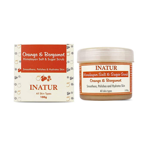 Inatur Himalayan Salt & Sugar Scrub - Orange & Bergamot 100g