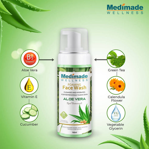 Medimade Wellness Foaming Face Wash With Aloe Vera