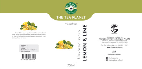 The Tea Planet Lemon&Lime Syrup 700 ml