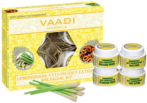 Vaadi Herbals Lemongrass Anti Pigmentation Spa Facial Kit with Cedarwood Extract 70g
