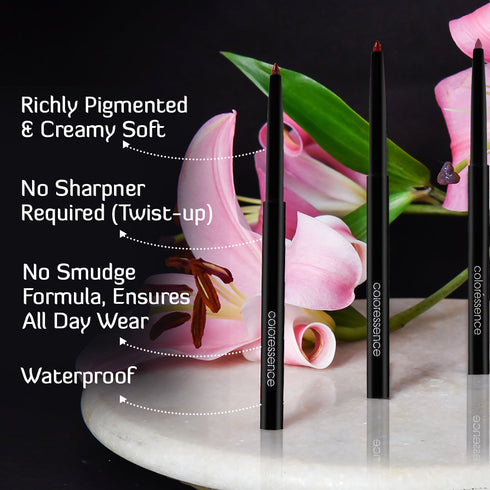 Coloressence Buy All Five Shades Of Lip Liner Pencil 0.25g each