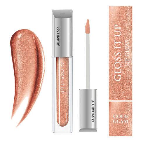 Love Earth Lip Gloss Gold Glam |Golden