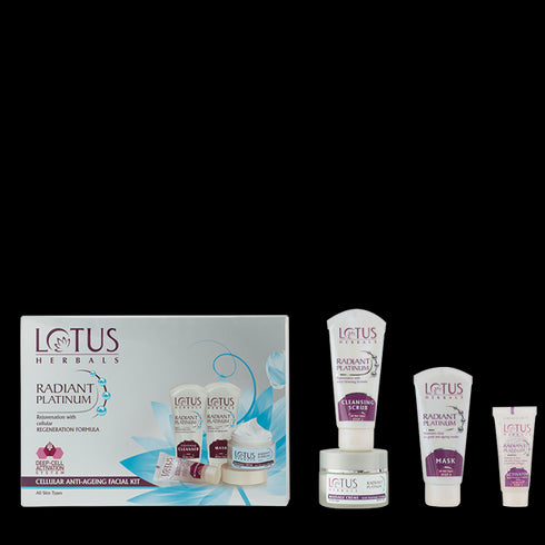 Lotus Radiant Platinum Cellular Anti Ageing Salon Grade Facial Kit