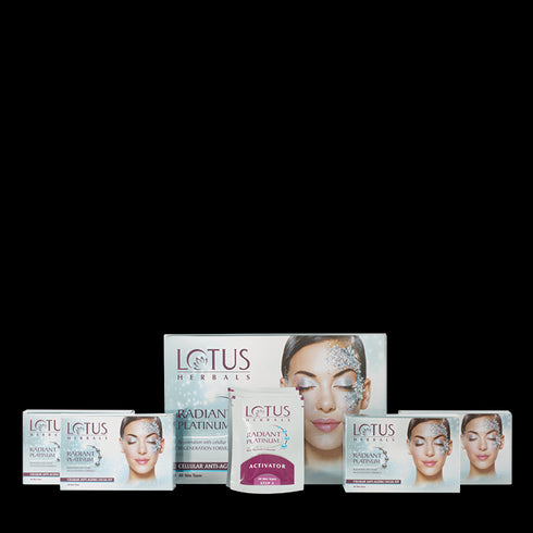 Lotus Radiant Platinum Cellular Anti Ageing Salon Grade 4 Facial Kit