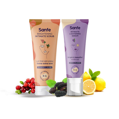 Sanfe Intimate Lightening Serum-50G & Brightening Intimate Scrub-50G Combo