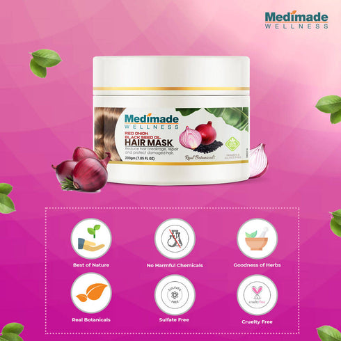 Medimade Wellness Red Onion & Black Seed Oil Hair Mask