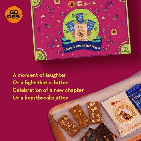 Go Desi Mood Meetha Karo Dry-fruit Bars | Pista, Badam, Kaju Kishmish Barfis and Date Bars