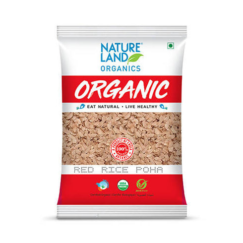 Nature Land Organics Red Rice Poha