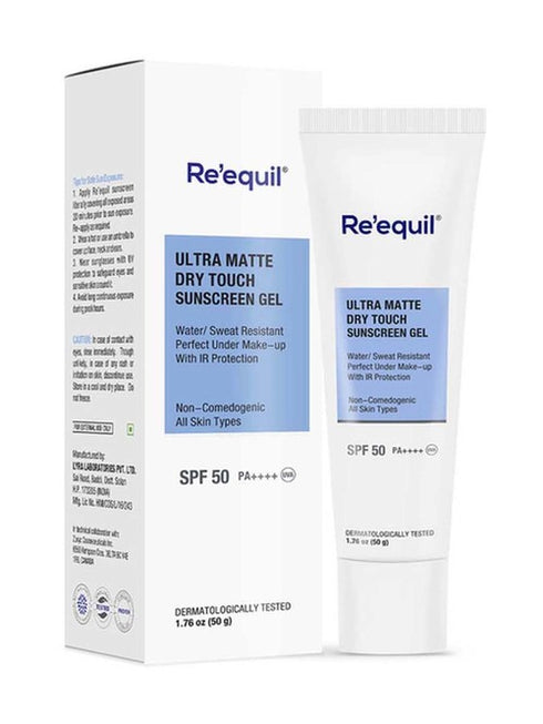 Re'equil Ultra Matte Dry Touch Sunscreen Gel SPF 50 PA++ 50g