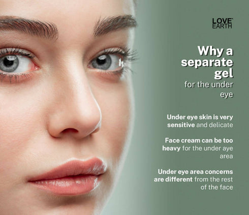 Love Earth Under Eye Gel Aloe Vera and Cucumber