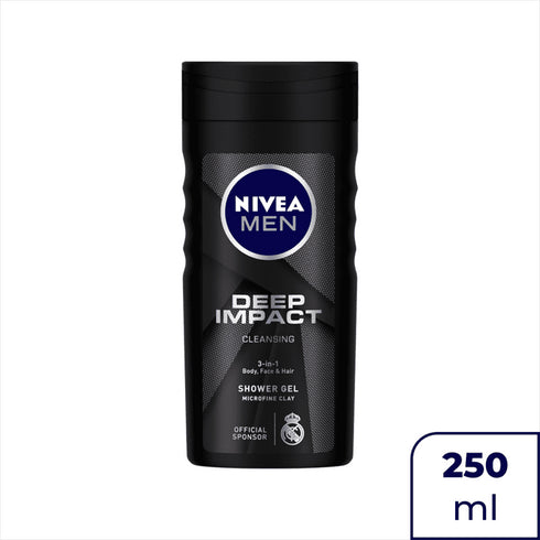 Nivea Men's Shower Gel Deep Impact Cleansing Body Wash