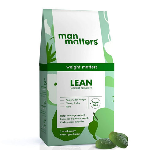 Man Matters Lean Weight Gummies For Men |Sugar Free Green Apple Flavor