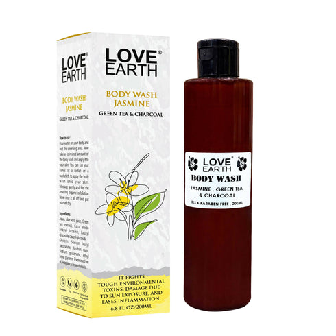 Love Earth Body Wash Jasmine | Green Tea and Charcoal