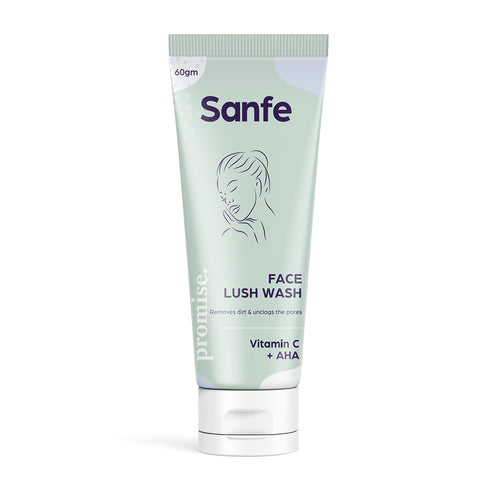 Sanfe Promise Vitamin C + Aha Face Lush Wash - 60Gm