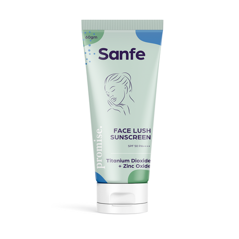 Sanfe Promise Titanium Dioxide Face Lush Sunscreen With Pa+++ Zinc Oxide | 60Gm